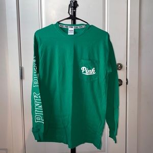 PINK Victoria Secret Long Sleeve Pocket Tee Shirt